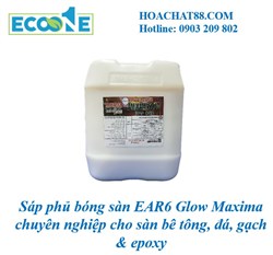 Sáp phủ bóng sàn EAR6 Glow Maxima chuyên nghiệp cho sàn bê tông, đá, gạch & epoxy